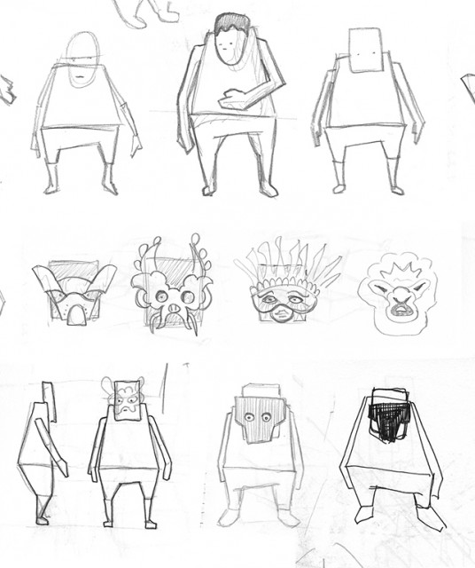 Character_With_Mask__Sketches2